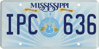MS license plate IPC636