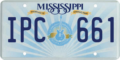 MS license plate IPC661