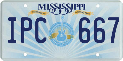 MS license plate IPC667