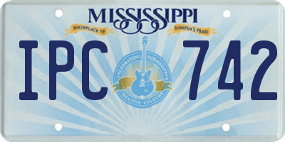 MS license plate IPC742