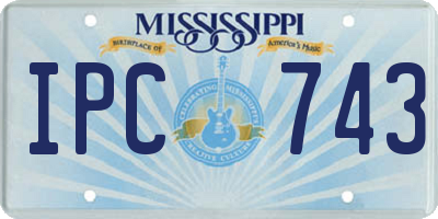 MS license plate IPC743