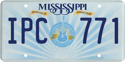MS license plate IPC771