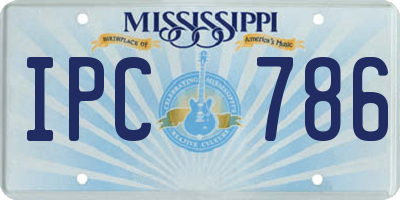 MS license plate IPC786