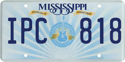 MS license plate IPC818