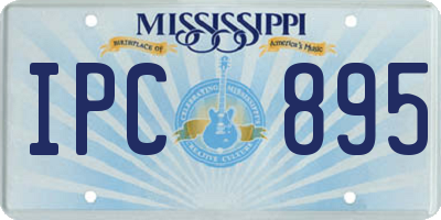 MS license plate IPC895