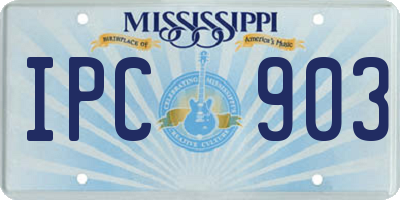 MS license plate IPC903