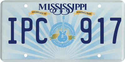 MS license plate IPC917