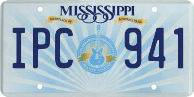 MS license plate IPC941