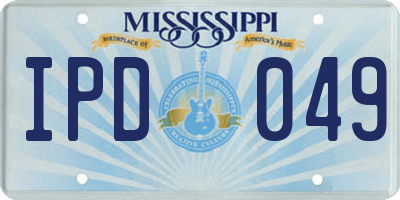 MS license plate IPD049