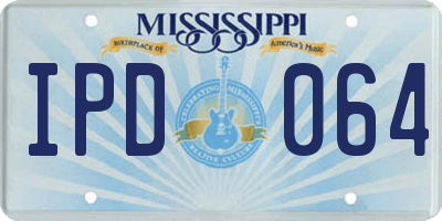 MS license plate IPD064