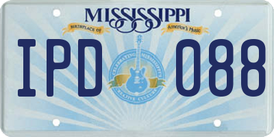 MS license plate IPD088