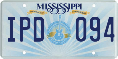MS license plate IPD094
