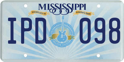 MS license plate IPD098
