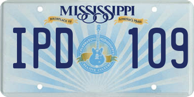 MS license plate IPD109