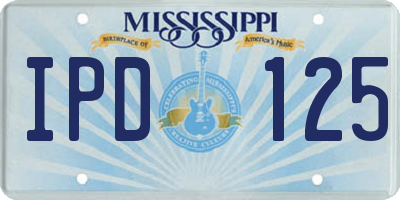 MS license plate IPD125
