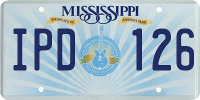 MS license plate IPD126