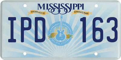 MS license plate IPD163