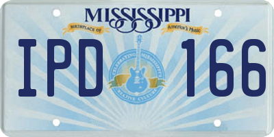MS license plate IPD166