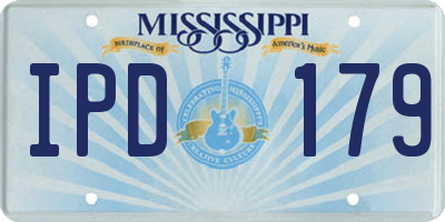MS license plate IPD179