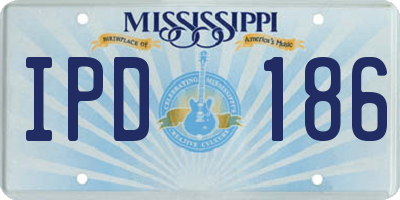 MS license plate IPD186