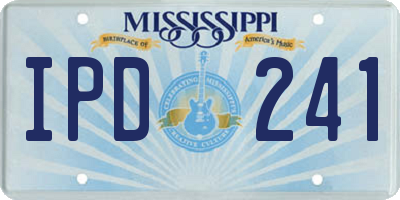 MS license plate IPD241