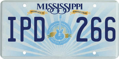 MS license plate IPD266