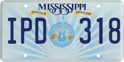 MS license plate IPD318