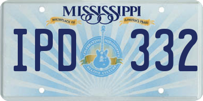 MS license plate IPD332