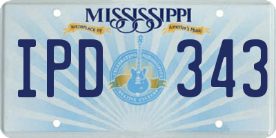 MS license plate IPD343