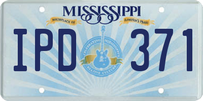 MS license plate IPD371