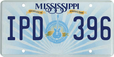 MS license plate IPD396