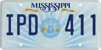 MS license plate IPD411