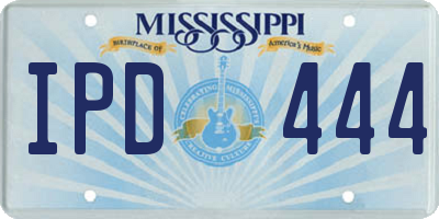 MS license plate IPD444