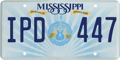 MS license plate IPD447