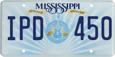 MS license plate IPD450