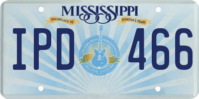 MS license plate IPD466