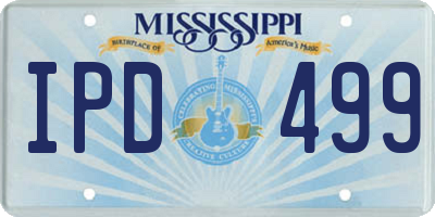 MS license plate IPD499