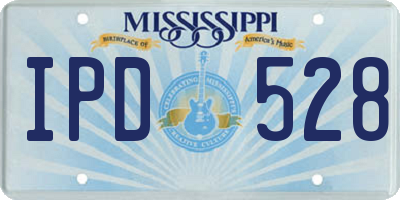 MS license plate IPD528