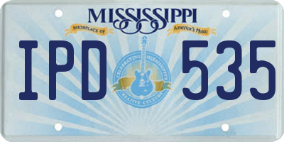 MS license plate IPD535