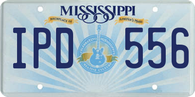 MS license plate IPD556