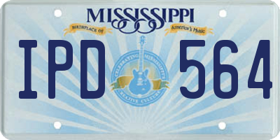 MS license plate IPD564