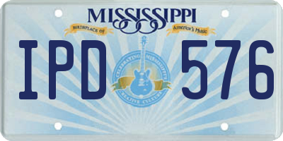 MS license plate IPD576