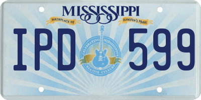 MS license plate IPD599
