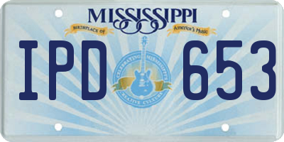 MS license plate IPD653