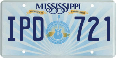 MS license plate IPD721
