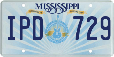 MS license plate IPD729