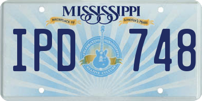 MS license plate IPD748