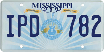 MS license plate IPD782