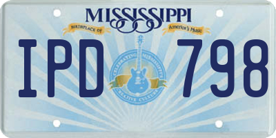 MS license plate IPD798