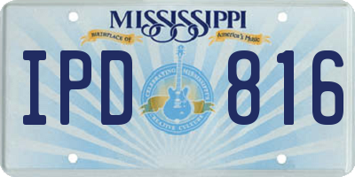 MS license plate IPD816